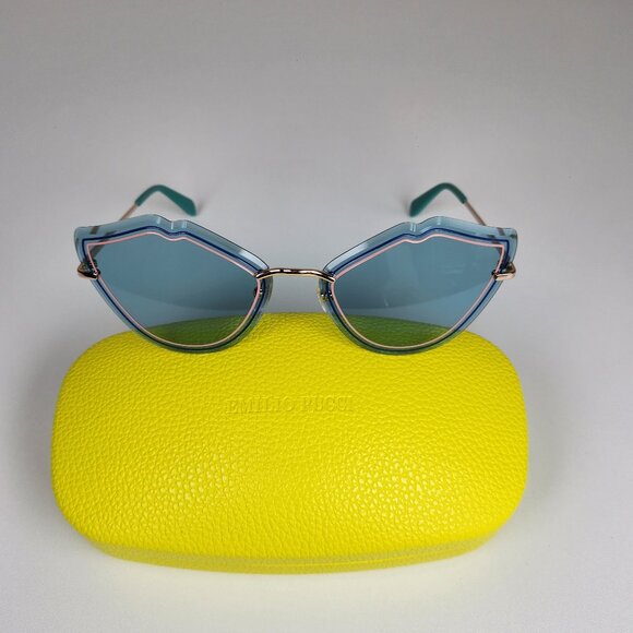 FINAL PRICE - EMILO PUCCI WOMENS TURQUOISE FRAME SUNGLASSES main image 5